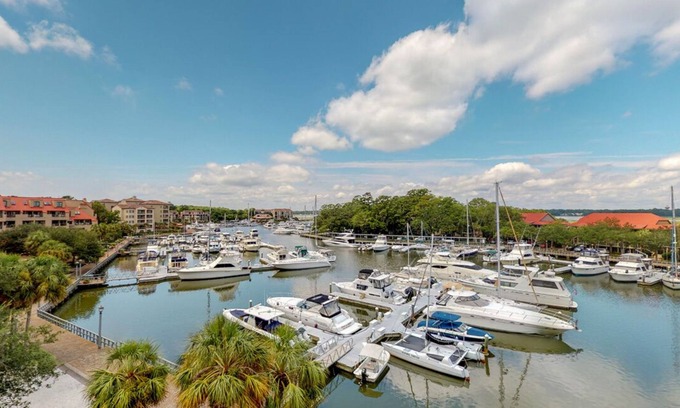 Shelter Cove Villa | Penthouse Condo with Yacht Views!