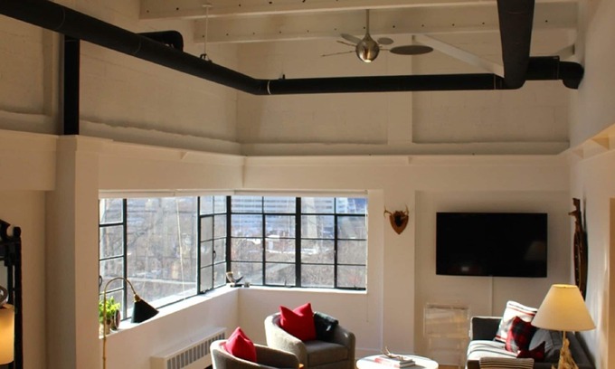 Grand Rapids Condo | Penthouse Loft with City Views