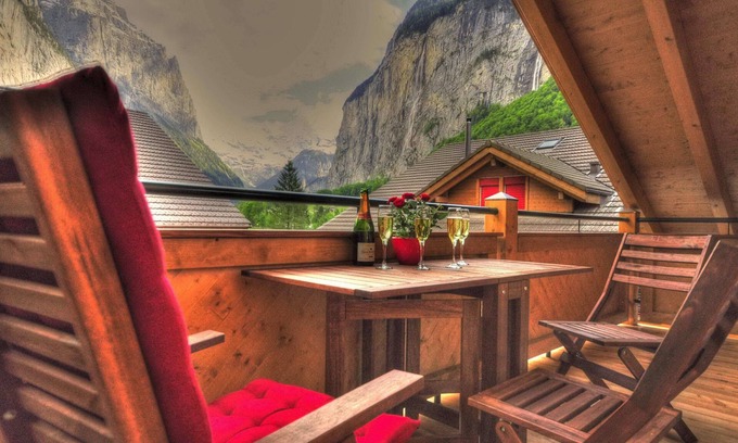 Lauterbrunnen Apartment | Penthouse with spectacular views. Sleeps 8.