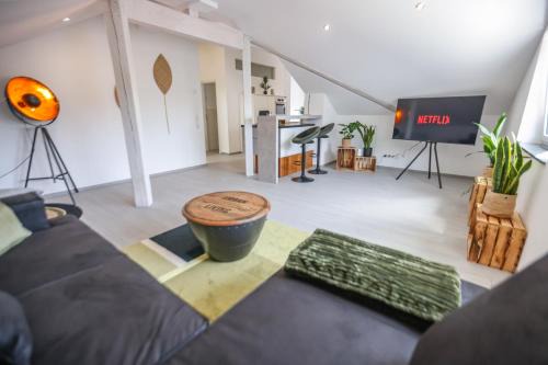 Auggen Apartment | Penthouse-Wohnung I 100 qm I Blick auf die Weinreben I Nespresso I EMMA Matratzen