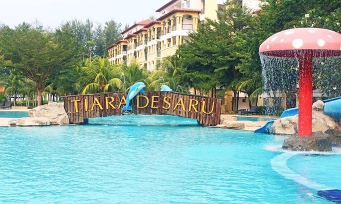 Bandar Penawar Resort | Percutian yang tenang dengan kolam renang yang bersih, taman riadah, dan pantai