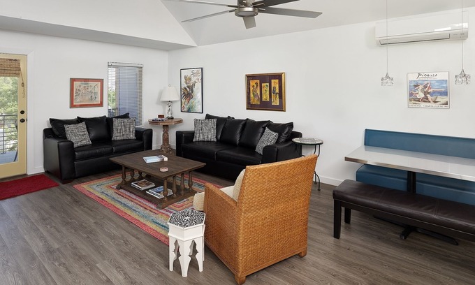 Folly Beach Apartment | Perfect Purple Palace Folly Vacation Apt C