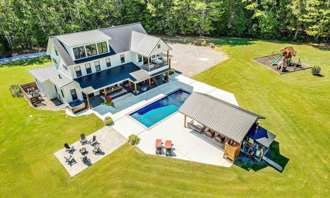 Fackler House | Perfect Secluded home with Private Pool, Hot Tub, Firepit, Children's Playground