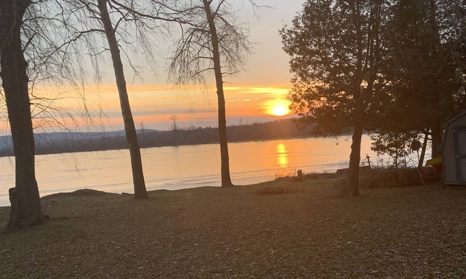Frankfort Cottage | Perfect up north getaway. Beach front on all sport lake. Fishing winter and summer. Close to many hiking trails breweries wineries, and Lake Michigan.