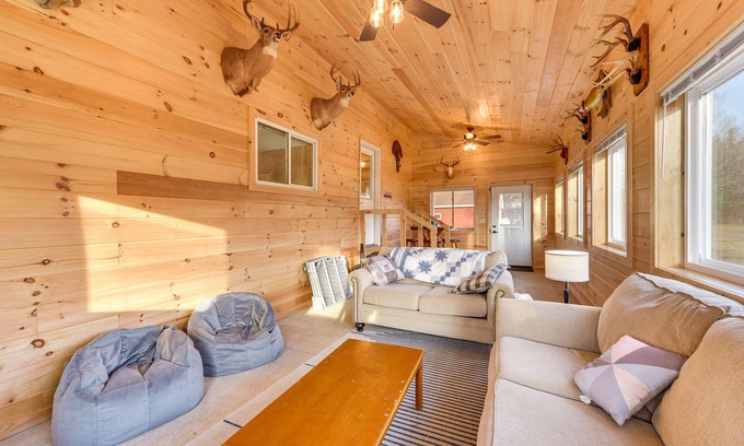 New Post Cabin | Pet-Friendly Couderay Cabin w/Boat Dock + Grill!