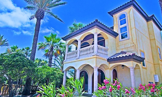 St. Tropez House | Pet-Friendly Mediterranean Villa | Lagoon Pool, Hot Tub + Beach Access