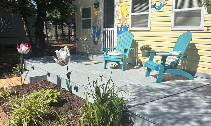 Supply House | Pet Friendly Separate Fee 75, enjoy fenced in yard, outdoor shower, fire pit