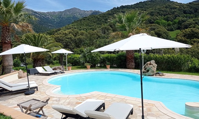 Bastelica House | Pleasant new studio with swimming pool near Ajaccio and Porticcio