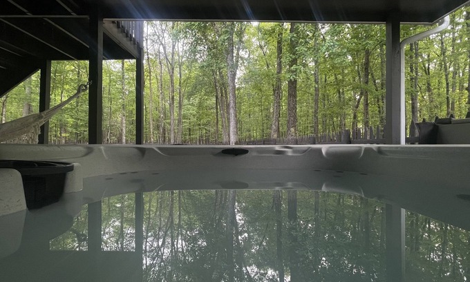 East Stroudsburg House | Pocono Modern Chalet - Hot Tub - Home Theater