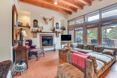 Nambe Pueblo House | Pool and Trail Access Mtn-View Home in Santa Fe
