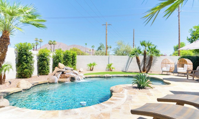 South Scottsdale House | Pool, Bikes & Waterfall - Near Old Town & Arcadia