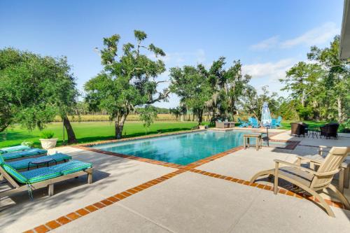 Shoreline Park House | Pool, Dock and Tennis Court Home in Bay St Louis!