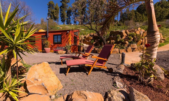 Garafia House | Pool Finca La Placita ♥ Tranquillity & secluded location above the clouds, fireplace & whirlpool bathtub