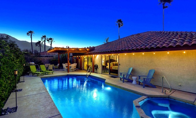 Palm Springs House | Pool, Hot Tub, Firepit, Grill + Pergola | Gobi by AvantStay | Permit #5102
