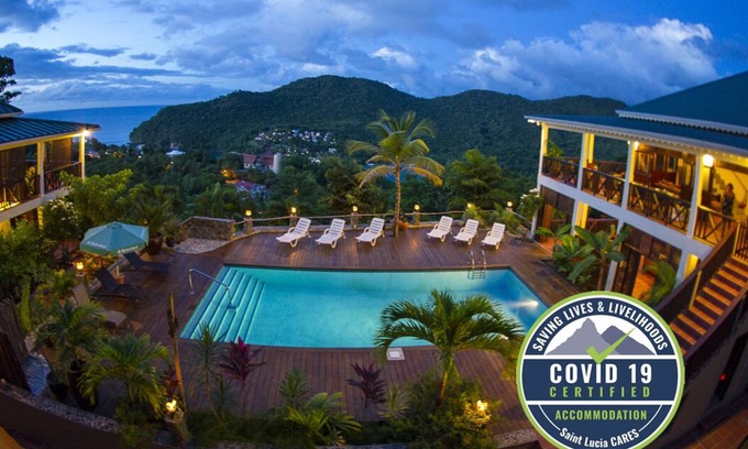Marigot Bay Villa | Pool Level apartment overlooking Marigot Bay