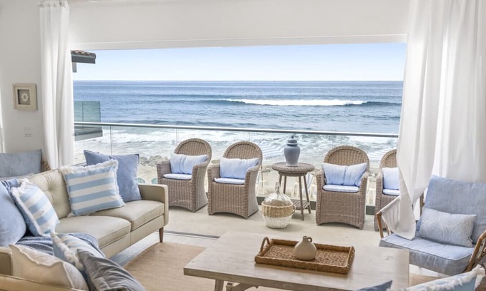 South Oceanside House | Popular New Beach House on Sand, Private Fire Ring