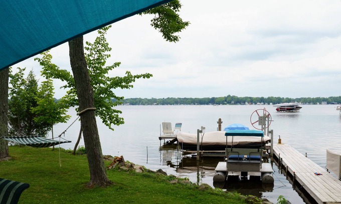 Pinckney Cottage | Portage Lake Waterfront Cottage with spectacular sunset views.