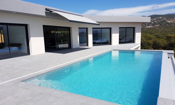 Porticcio Villa | Porticcio Beautiful Villa Sea View, Private Heated Pool, 800m Agosta Beach