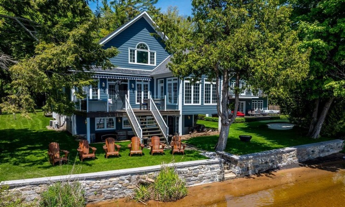 Marmora Cottage | Premium family lakefront escape; 2 cottages, sandy shoreline, hot tub and more!