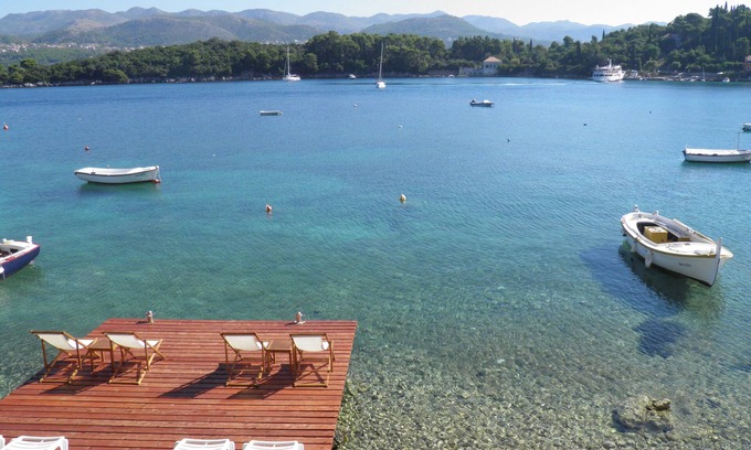 Kolocep Island Apartment | President apartment surrounded by ancient walls, two meters from the sea