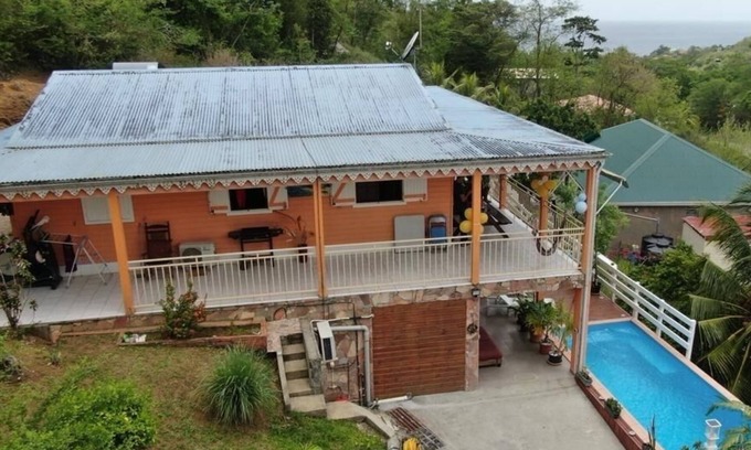Riviere-Pilote House | PRETTY VILLA, ALL COMFORT, in exotic wood, NEAR BEACH and PRIVATE SWIMMING POOL