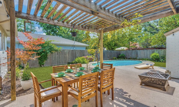 Lakewood House | Prime location chic 4BR home with charming pool and yard