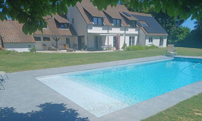 Limelette Apartment | private apartment in a bucolic setting with outdoor heated pool and tennis court
