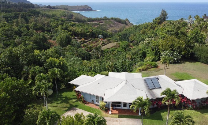 Kilauea House | Privacy, Beach, Hot Tub and Ocean Views. TVNC#4284