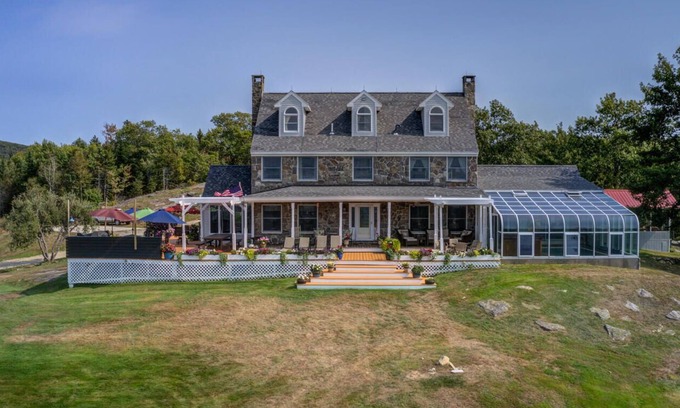 West Paris House | Private 52 Acre Mountain Top, Heated indoor Pool & Spa, Pond, Trails, 5 bedrooms