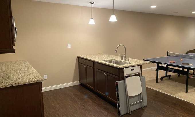 Maxwell Apartment | Private basement bedroom with full bathroom and wet bar