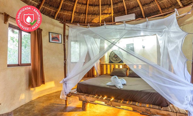 Homun Cabin | Private bath cabin + Cenotes, temazcal & zip line