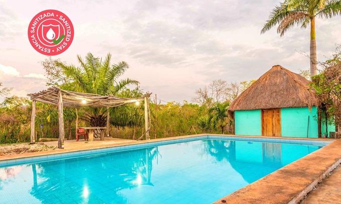 Homun Cabin | Private bath cabin + Cenotes, temazcal & zip line