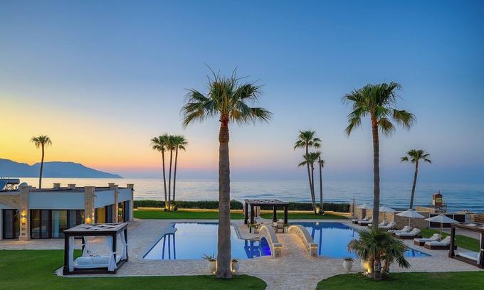 Kavros Villa | Private Beachfront Estate located on the beach of Paralia Kournas
