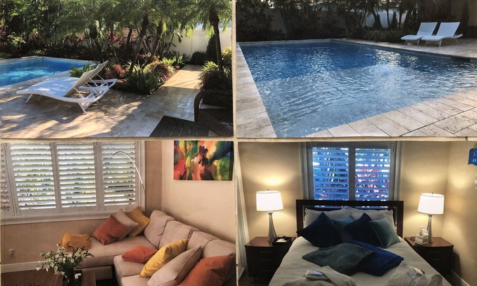 Poinsettia Heights Apartment | Private bedroom + den suite - shared pool/garden in the heart of Fort Lauderdale