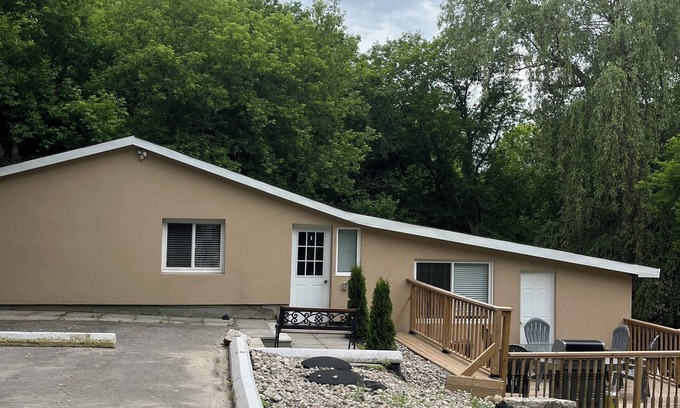 New Tecumseth House | Private Boyne River Cottage- steps to great fishing