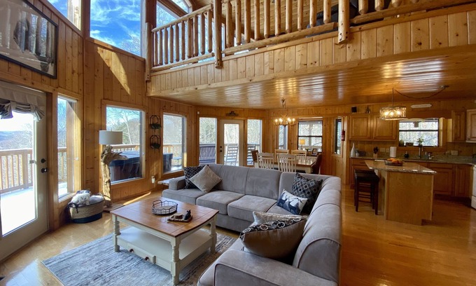 Gatlinburg - Pigeon Forge Cabin | Private cabin with views, hot tub, 8 min from The Great Smoky Mountains Nat Park