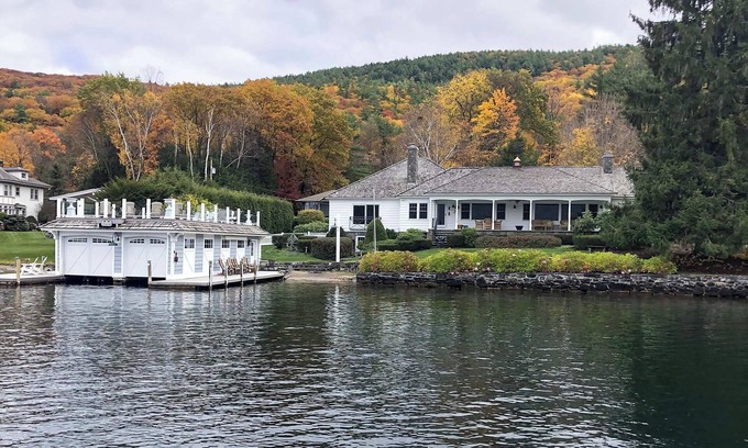 Lake George House | Private Dock at Lake George Getaway
