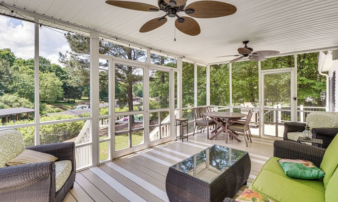 Henrico House | Private Dock + Fire Pit: Serene Lake Gaston Escape
