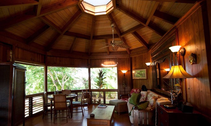 Kilauea Cottage | Private Handcrafted Cottage, Walk to Secluded Beach, Hot Tub, Tandem Kayak, WiFi