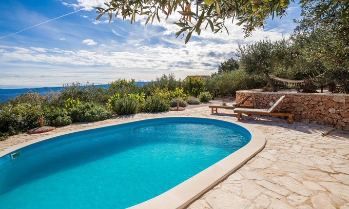 Bol House | Private, heated pool - family home with stunning view