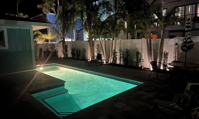 Bradenton Beach Apartment | PRIVATE Heated Pool 2 bedroom/2 bath-2 blocks from the beach-"Unit St. Barth".