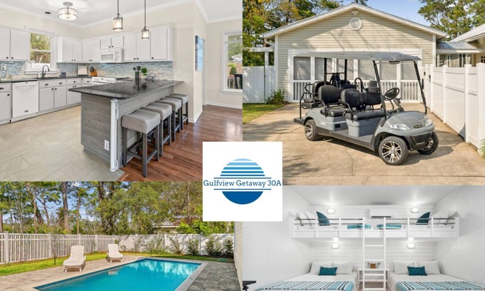 Gulfview Heights House | Private heated pool, 3 min golf cart ride to beach