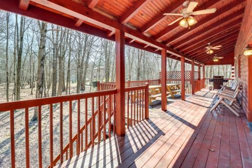 Briar Crest Woods House | Private Hot Tub and Fire Pit Log Cabin in Blakeslee