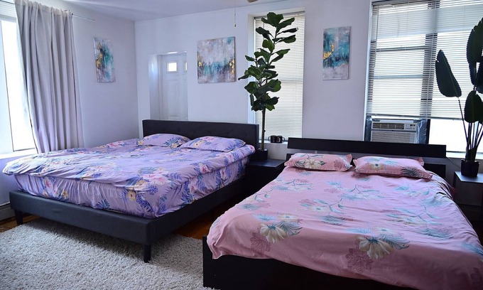 Bay Ridge Apartment | Private King/Queen bed Room with shared bathroom, train station downstairs.