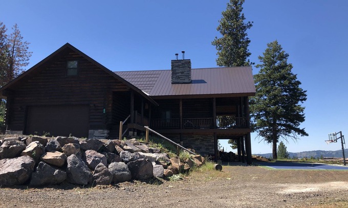 Tamarack Resort Cabin | Private Log Cabin with breathtaking views on 15 acres adjacent to forest service