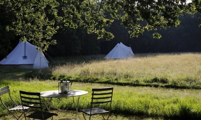 Wavehorne RV Rental | Private Luxury Campsite in Woodland Meadows.
