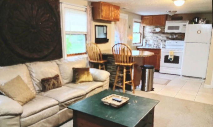 Columbia House | Private Mother In Law Suite. Cozy One BedRoom With Full Kitchen, & Full Bath.