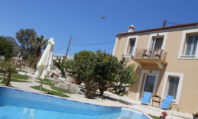 Kalochorafitis Villa | Private paradise with heated pool Peace, comfort. Goddess and large garden