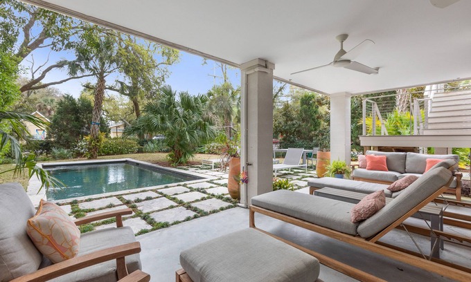 Folly Beach House | Private pool, Luxury furnishings, Elevator, Short walk to beach & town