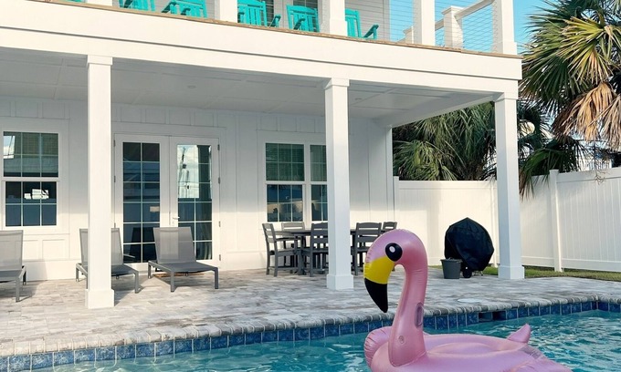 Bid-a-wee Beach House | Private pool! Private Beach Access! Room for the whole family or team!